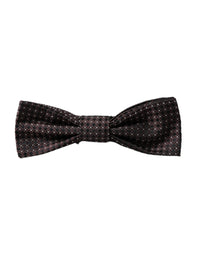 Dolce & Gabbana Dolce & Gabbana Brown Fantasy Silk Adjustable Neck Men Papillon Bow Men's Tie