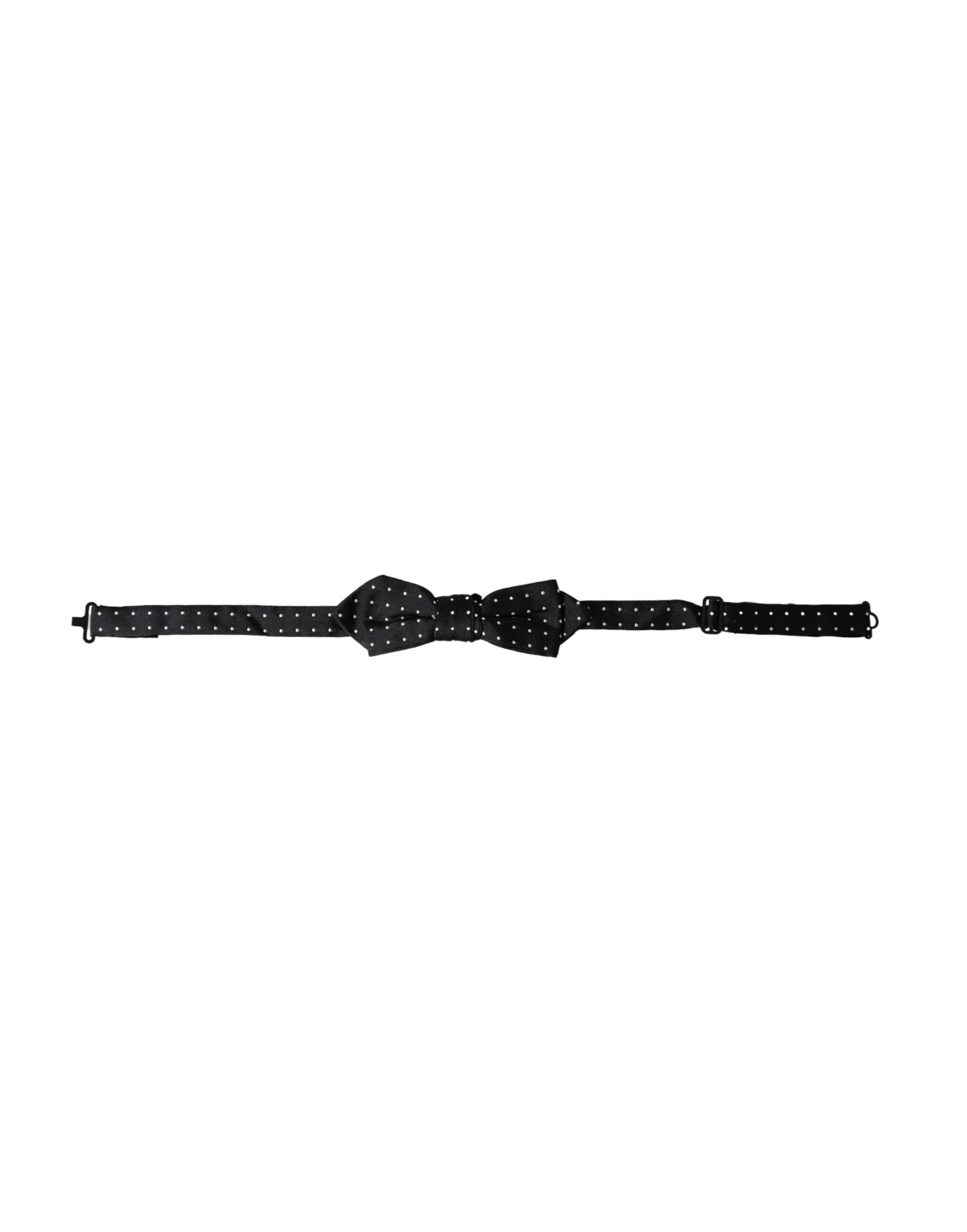Dolce & Gabbana Dolce & Gabbana Black Silk Polka Dot Adjustable Neck Men Papillon Bow Men's Tie