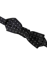 Dolce & Gabbana Dolce & Gabbana Black Silk Polka Dot Adjustable Neck Men Papillon Bow Men's Tie