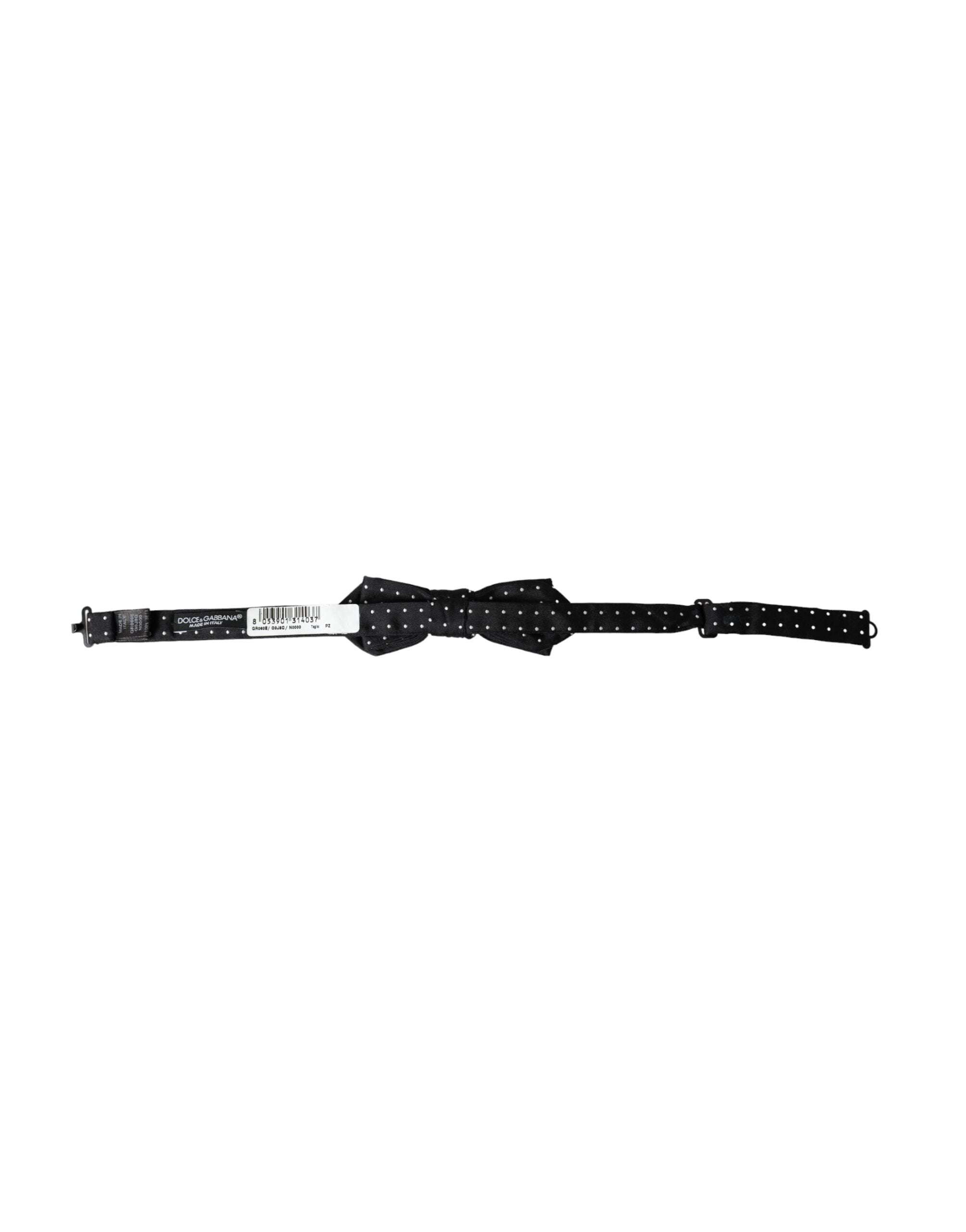 Dolce & Gabbana Dolce & Gabbana Black Silk Polka Dot Adjustable Neck Men Papillon Bow Men's Tie
