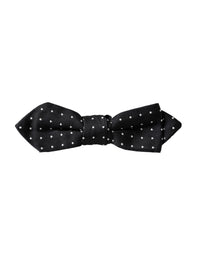 Dolce & Gabbana Dolce & Gabbana Black Silk Polka Dot Adjustable Neck Men Papillon Bow Men's Tie