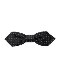 Dolce & Gabbana Dolce & Gabbana Black Silk Polka Dot Adjustable Neck Men Papillon Bow Men's Tie