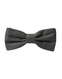 Dolce & Gabbana Dolce & Gabbana Gray Silk Patterned Adjustable Neck Men Papillon Bow Men's Tie