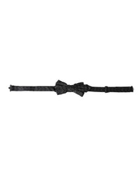 Dolce & Gabbana Dolce & Gabbana Black Silk Patterned Adjustable Neck Men Papillon Bow Men's Tie