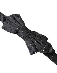 Dolce & Gabbana Dolce & Gabbana Black Silk Patterned Adjustable Neck Men Papillon Bow Men's Tie