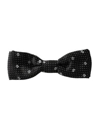 Dolce & Gabbana Dolce & Gabbana Black Silk Floral Adjustable Neck Men Papillon Bow Men's Tie