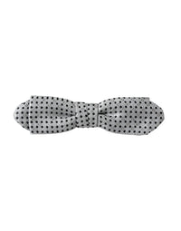 Dolce & Gabbana Dolce & Gabbana Gray Silk Polka Dot Adjustable Neck Men Papillon Bow Men's Tie