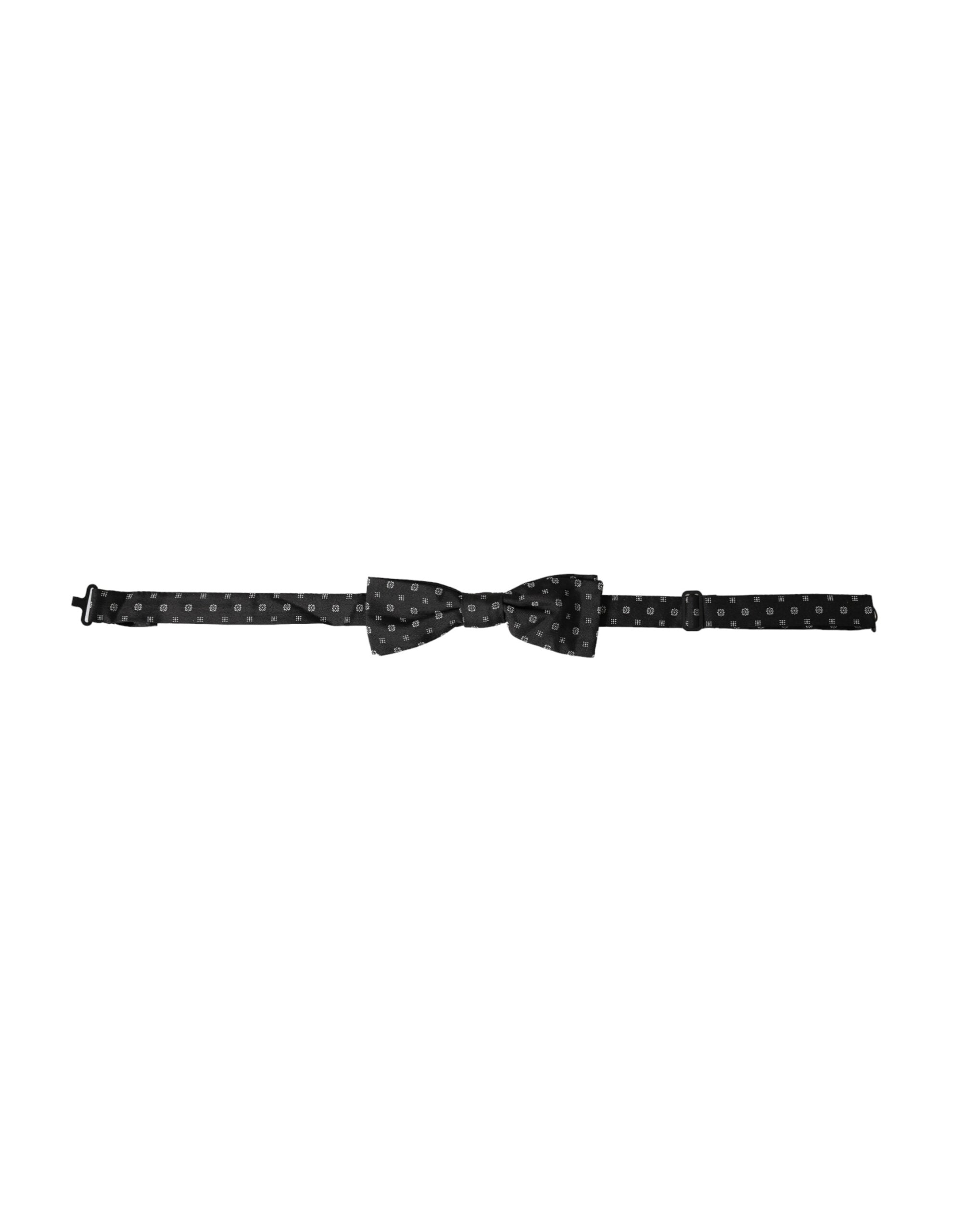 Dolce & Gabbana Dolce & Gabbana Black Silk Fantasy Adjustable Neck Men Papillon Bow Men's Tie