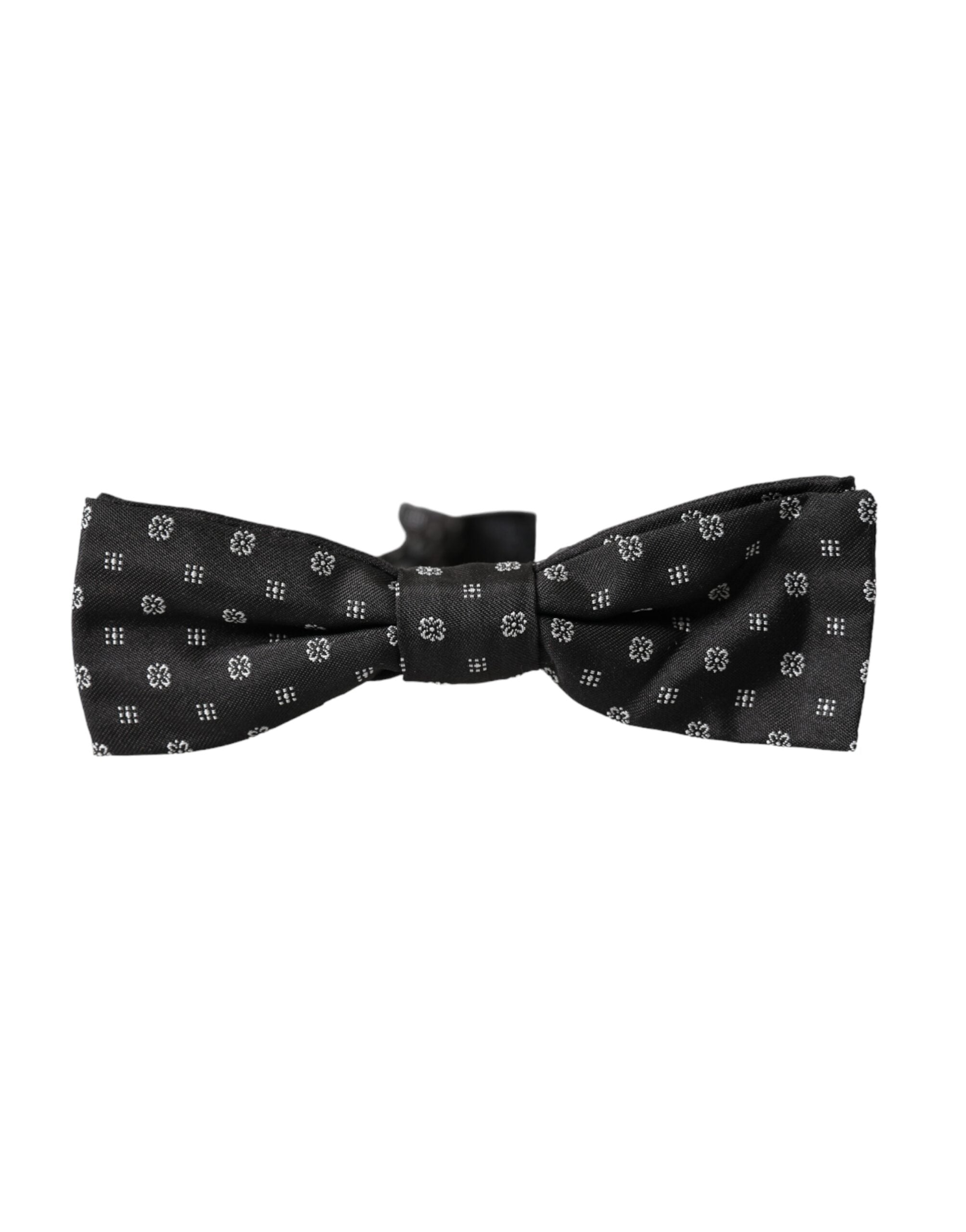 Dolce & Gabbana Dolce & Gabbana Black Silk Fantasy Adjustable Neck Men Papillon Bow Men's Tie
