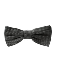 Dolce & Gabbana Dolce & Gabbana Gray Silk Patterned Adjustable Neck Men Bow Men's Tie