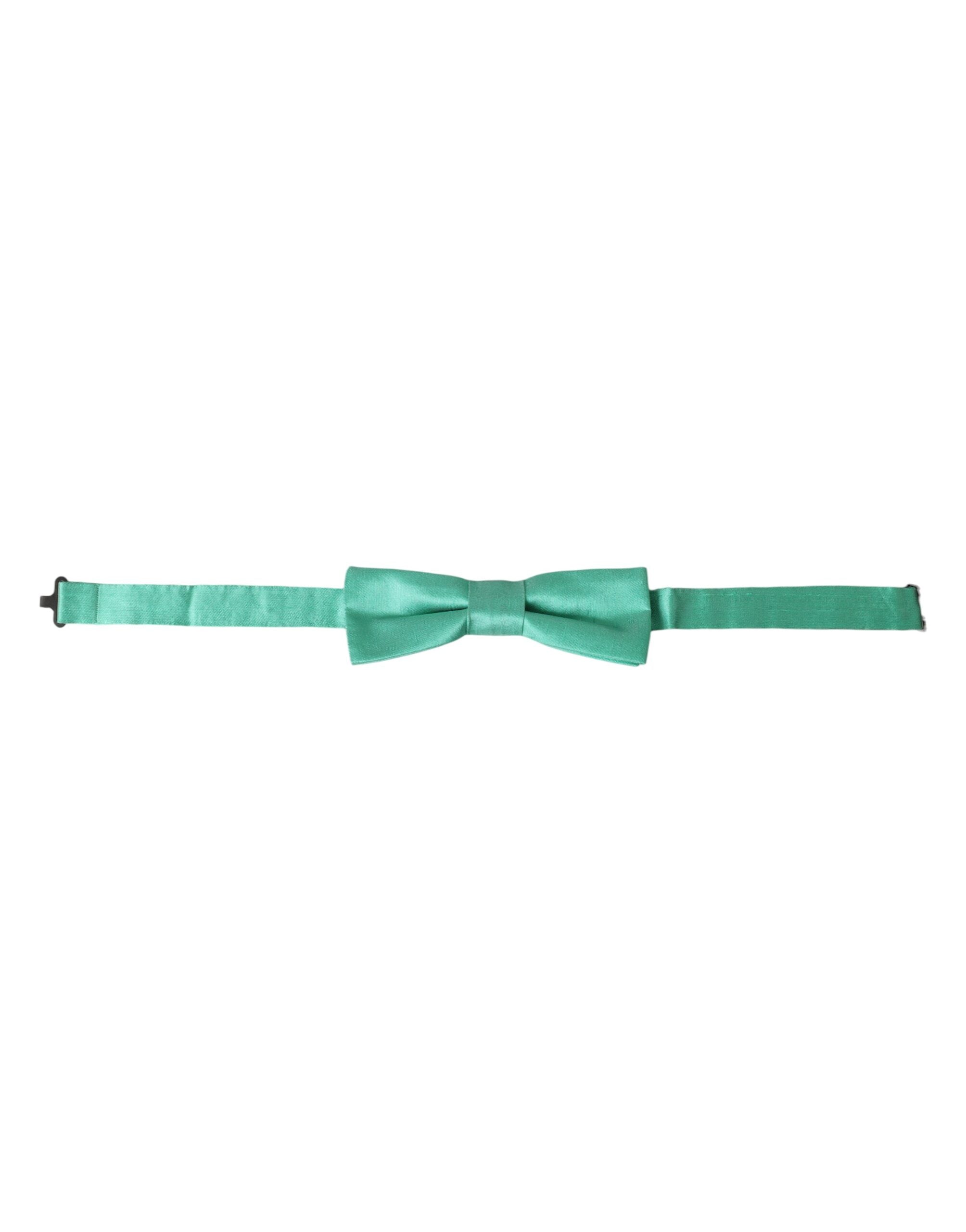 Dolce & Gabbana Dolce & Gabbana Mint Green Silk Adjustable Neck Men Bow Men's Tie