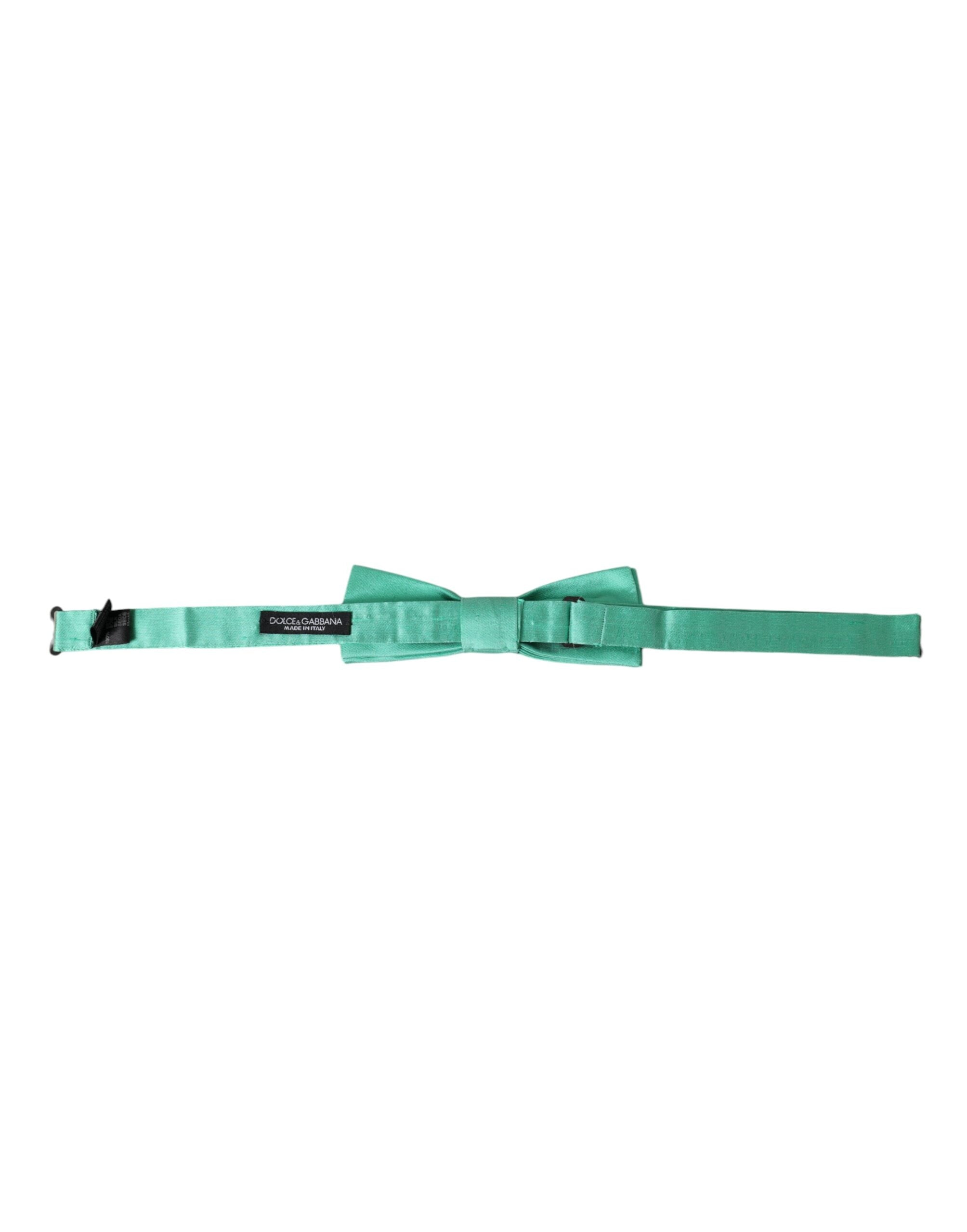 Dolce & Gabbana Dolce & Gabbana Mint Green Silk Adjustable Neck Men Bow Men's Tie