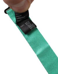 Dolce & Gabbana Dolce & Gabbana Mint Green Silk Adjustable Neck Men Bow Men's Tie