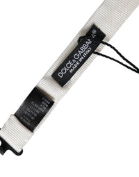 Dolce & Gabbana Dolce & Gabbana White Silk Adjustable Neck Men Papillon Bow Men's Tie