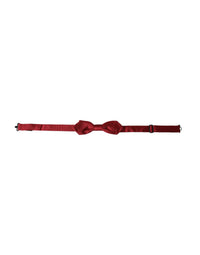 Dolce & Gabbana Dolce & Gabbana Red Silk Jacquard Adjustable Neck Men Bow Men's Tie