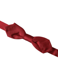 Dolce & Gabbana Dolce & Gabbana Red Silk Jacquard Adjustable Neck Men Bow Men's Tie