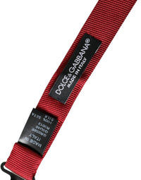 Dolce & Gabbana Dolce & Gabbana Red Silk Jacquard Adjustable Neck Men Bow Men's Tie