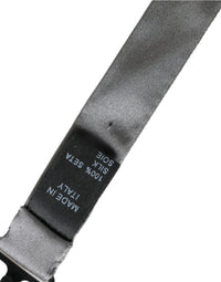 Dolce & Gabbana Dolce & Gabbana Gray Satin Silk Adjustable Neck Men Papillon Bow Men's Tie