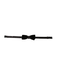 Dolce & Gabbana Dolce & Gabbana Black Velvet Cotton Adjustable Neck Men Bow Men's Tie