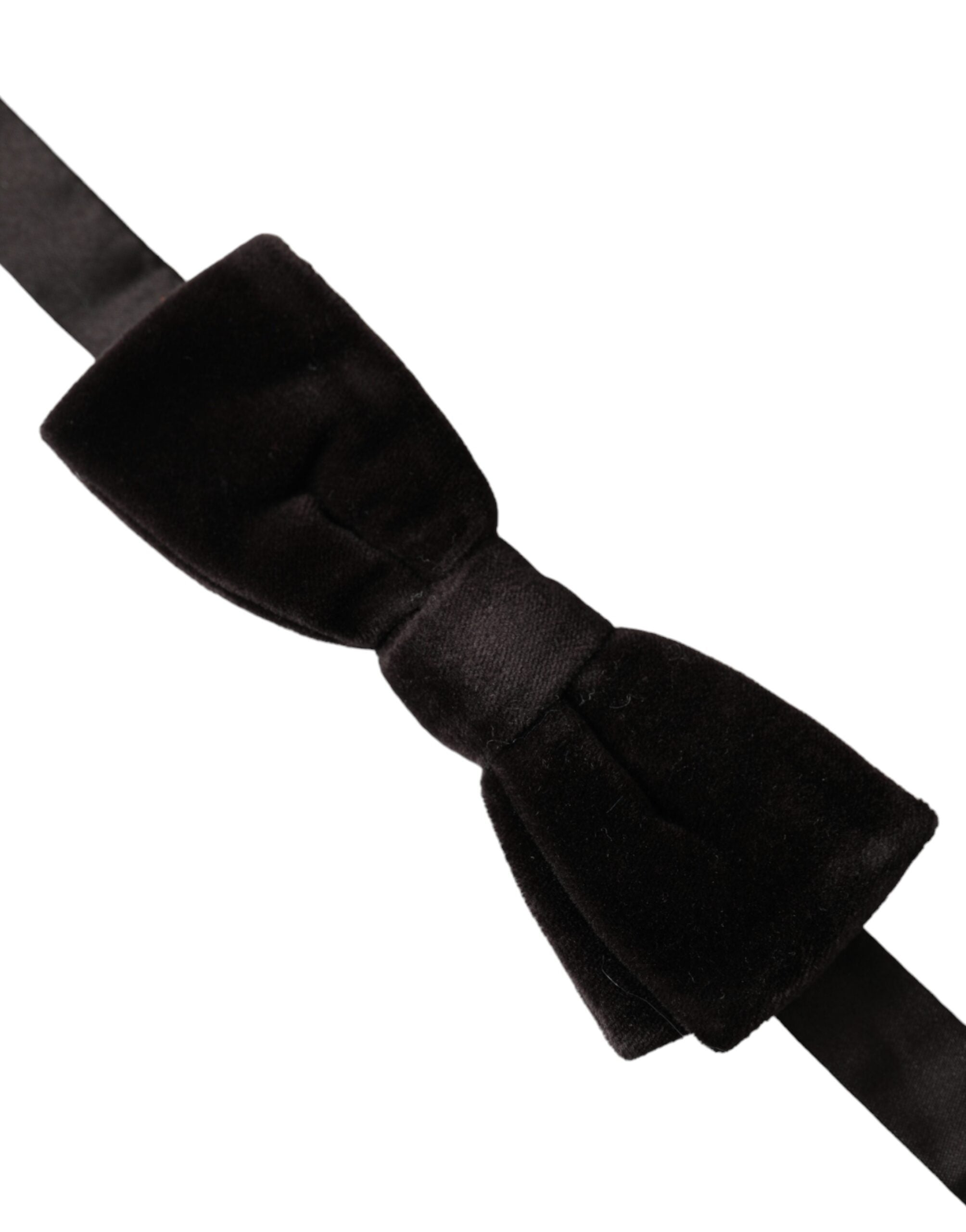 Dolce & Gabbana Dolce & Gabbana Black Velvet Cotton Adjustable Neck Men Bow Men's Tie
