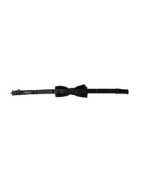 Dolce & Gabbana Dolce & Gabbana Black Velvet Cotton Adjustable Neck Men Bow Men's Tie