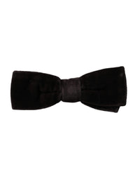 Dolce & Gabbana Dolce & Gabbana Black Velvet Cotton Adjustable Neck Men Bow Men's Tie
