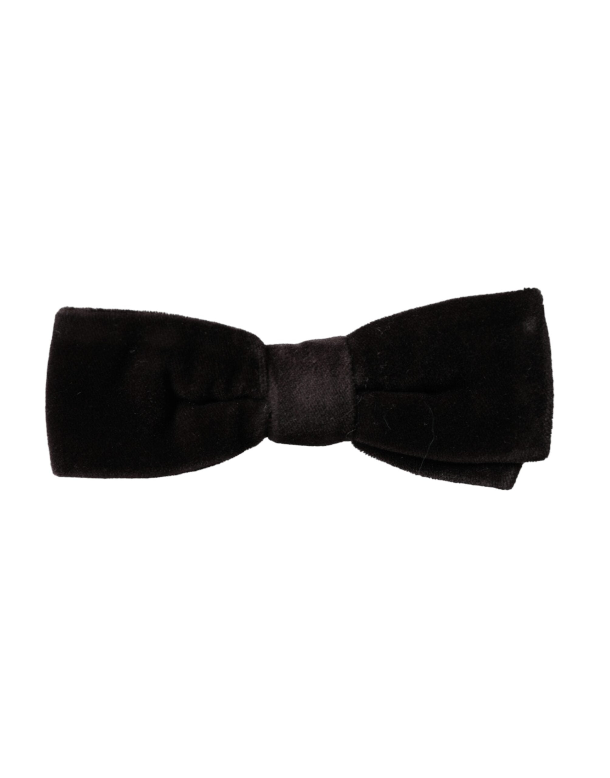 Dolce & Gabbana Dolce & Gabbana Black Velvet Cotton Adjustable Neck Men Bow Men's Tie