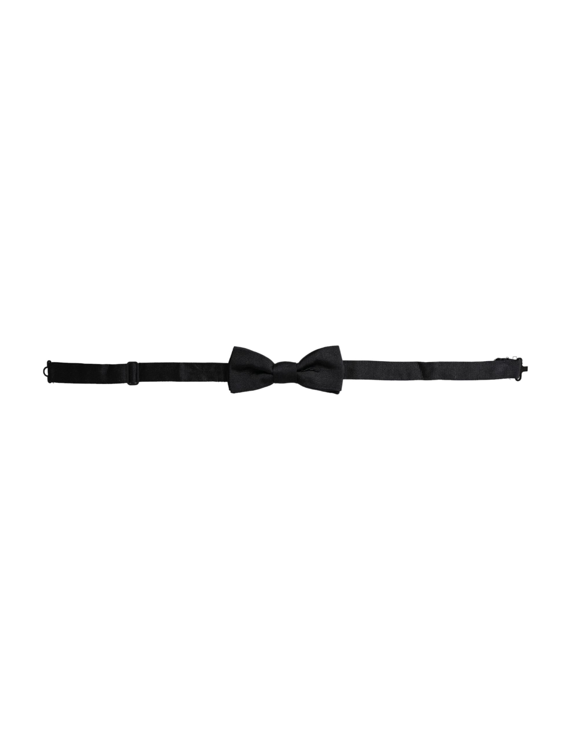Dolce & Gabbana Dolce & Gabbana Black Silk Adjustable Neck Men Bow Men's Tie