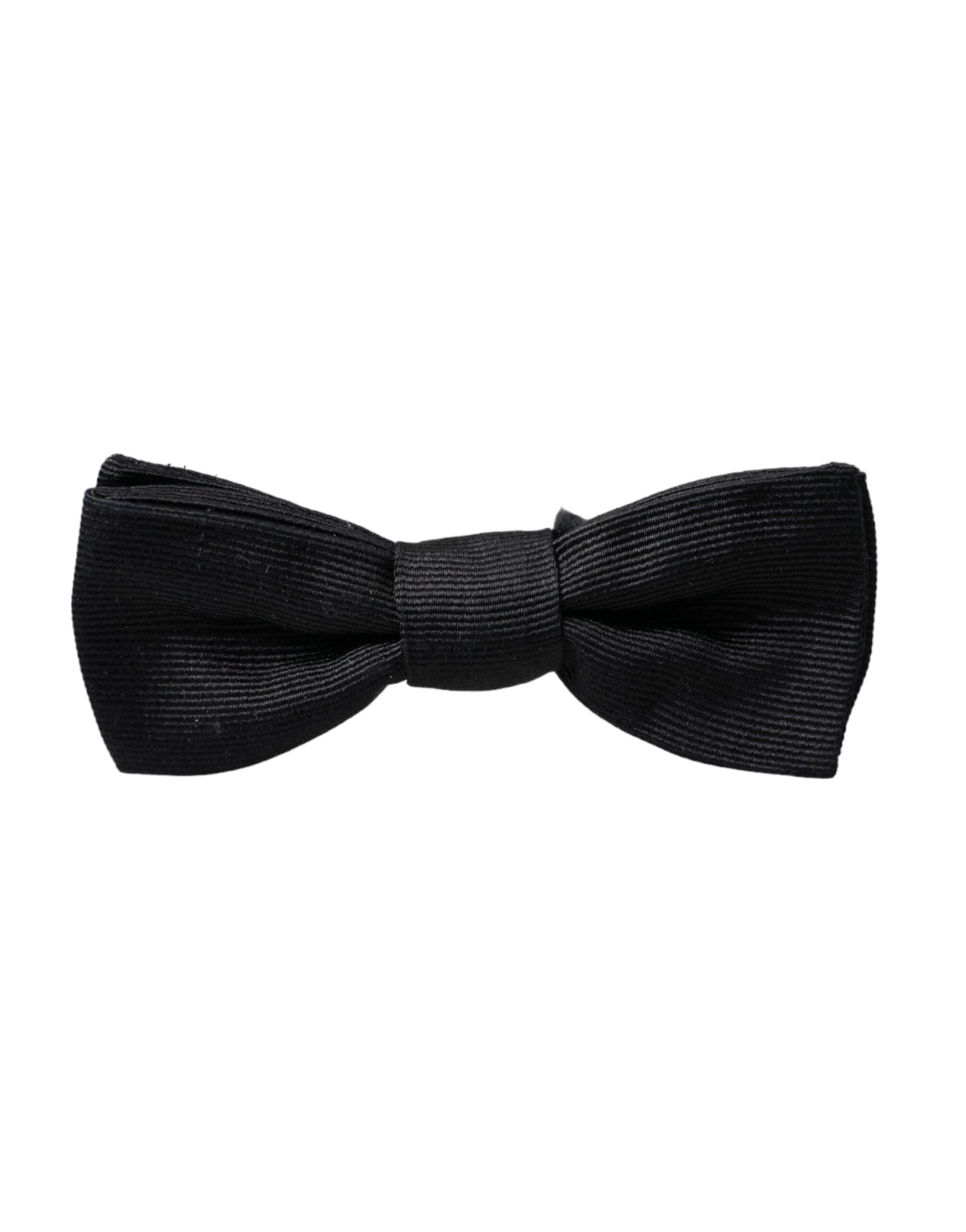 Dolce & Gabbana Dolce & Gabbana Black Silk Adjustable Neck Men Bow Men's Tie