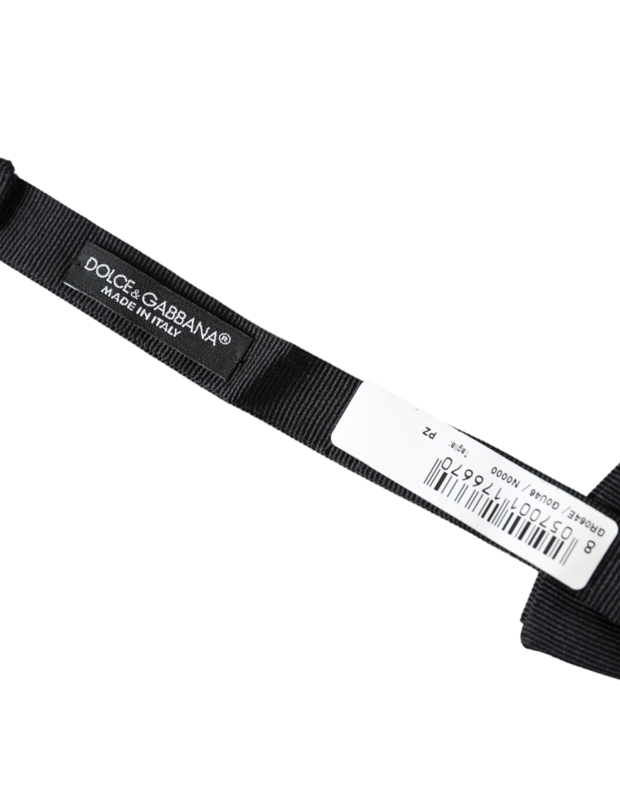 Dolce & Gabbana Dolce & Gabbana Black Silk Adjustable Neck Men Bow Men's Tie