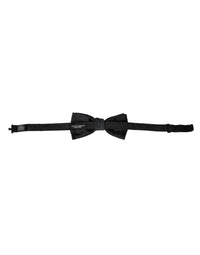 Dolce & Gabbana Dolce & Gabbana Dark Gray Silk Adjustable Neck Men Bow Men's Tie