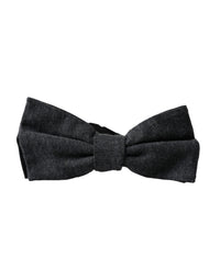 Dolce & Gabbana Dolce & Gabbana Dark Gray Silk Adjustable Neck Men Bow Men's Tie
