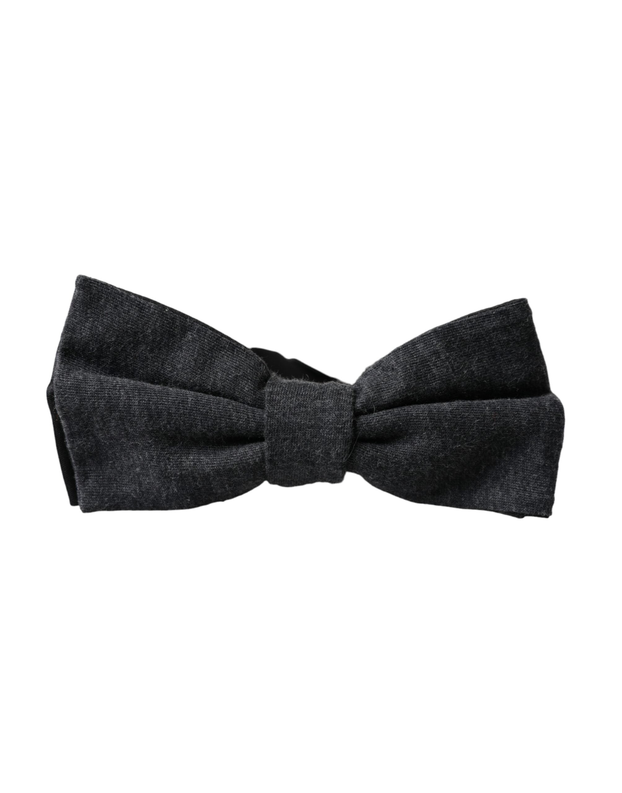 Dolce & Gabbana Dolce & Gabbana Dark Gray Silk Adjustable Neck Men Bow Men's Tie