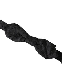 Dolce & Gabbana Dolce & Gabbana Black Silk Fantasy Adjustable Neck Men Bow Men's Tie