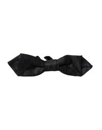 Dolce & Gabbana Dolce & Gabbana Black Silk Fantasy Adjustable Neck Men Bow Men's Tie