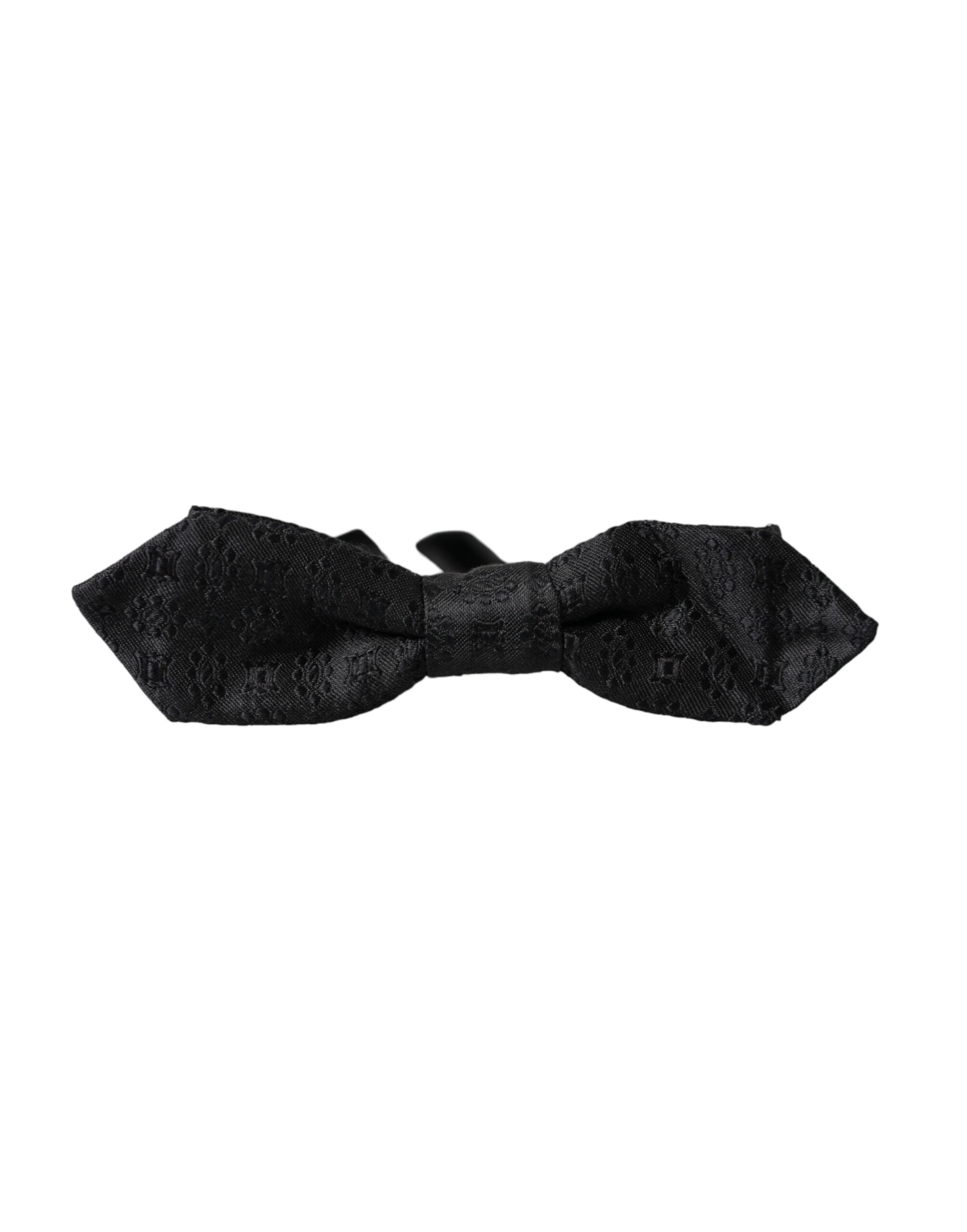 Dolce & Gabbana Dolce & Gabbana Black Silk Fantasy Adjustable Neck Men Bow Men's Tie