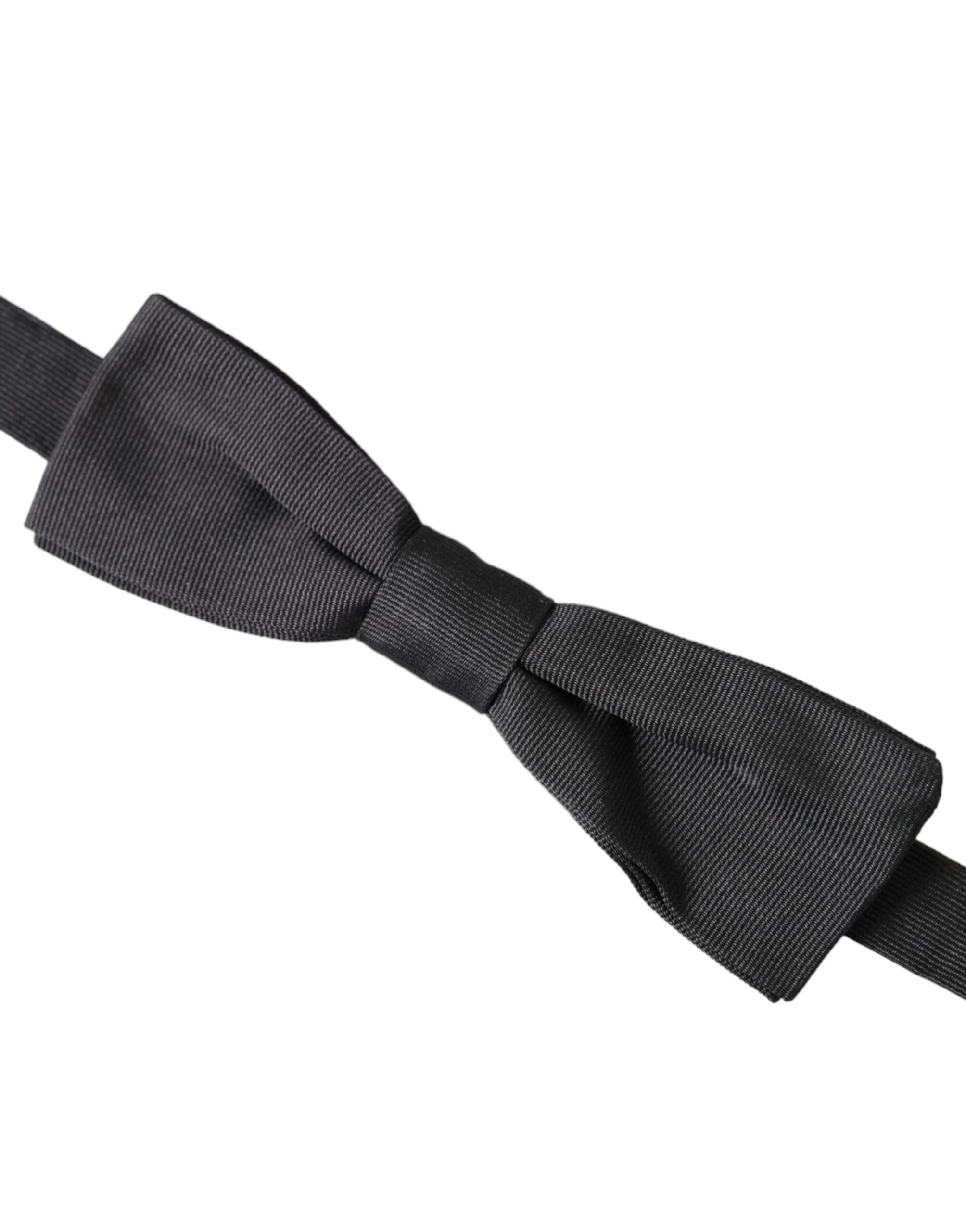 Dolce & Gabbana Dolce & Gabbana Black Silk Adjustable Neck Men Bow Men's Tie