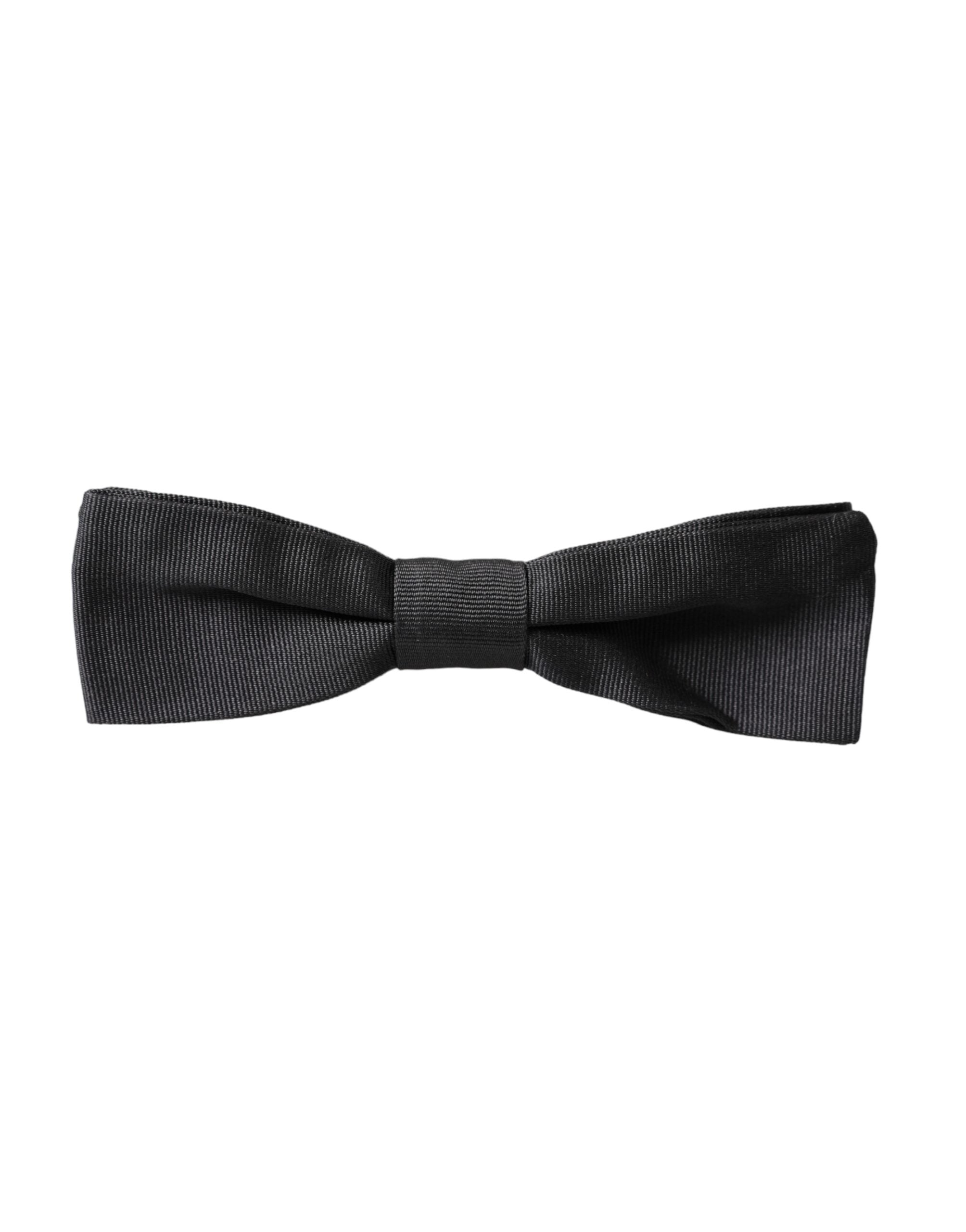 Dolce & Gabbana Dolce & Gabbana Black Silk Adjustable Neck Men Bow Men's Tie