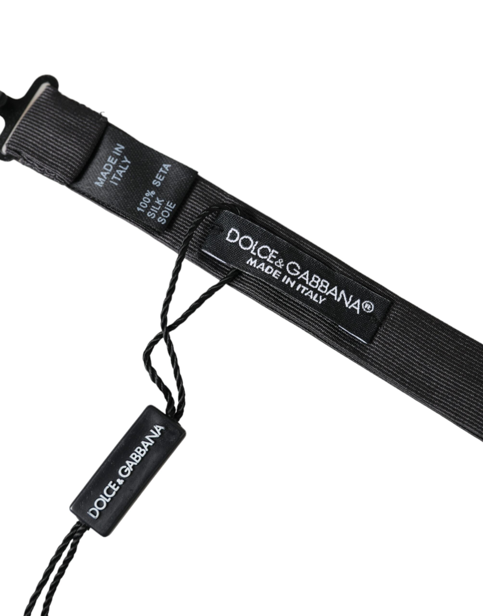 Dolce & Gabbana Dolce & Gabbana Black Silk Adjustable Neck Men Bow Men's Tie