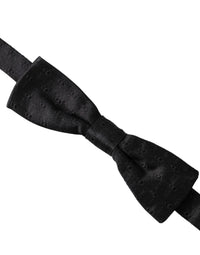 Dolce & Gabbana Dolce & Gabbana Black Silk Patterned Adjustable Neck Men Bow Men's Tie