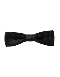 Dolce & Gabbana Dolce & Gabbana Black Silk Patterned Adjustable Neck Men Bow Men's Tie