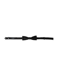 Dolce & Gabbana Dolce & Gabbana Black Silk Patterned Adjustable Neck Men Bow Men's Tie
