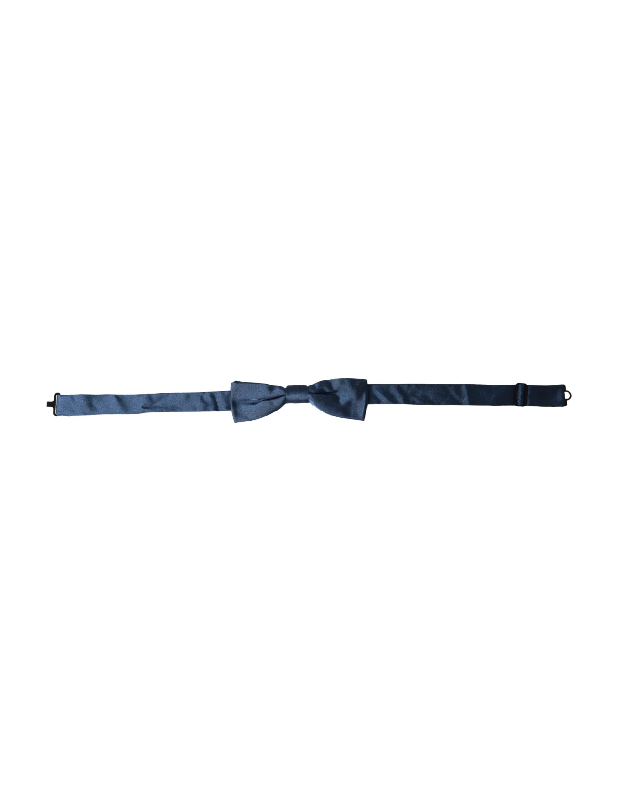 Dolce & Gabbana Dolce & Gabbana Blue Satin Silk Adjustable Neck Men Bow Men's Tie