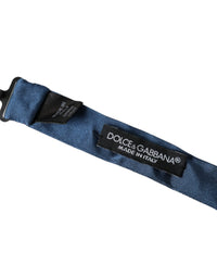 Dolce & Gabbana Dolce & Gabbana Blue Satin Silk Adjustable Neck Men Bow Men's Tie