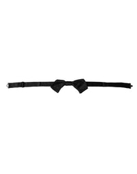Dolce & Gabbana Dolce & Gabbana Black Satin Silk Adjustable Neck Men Bow Men's Tie