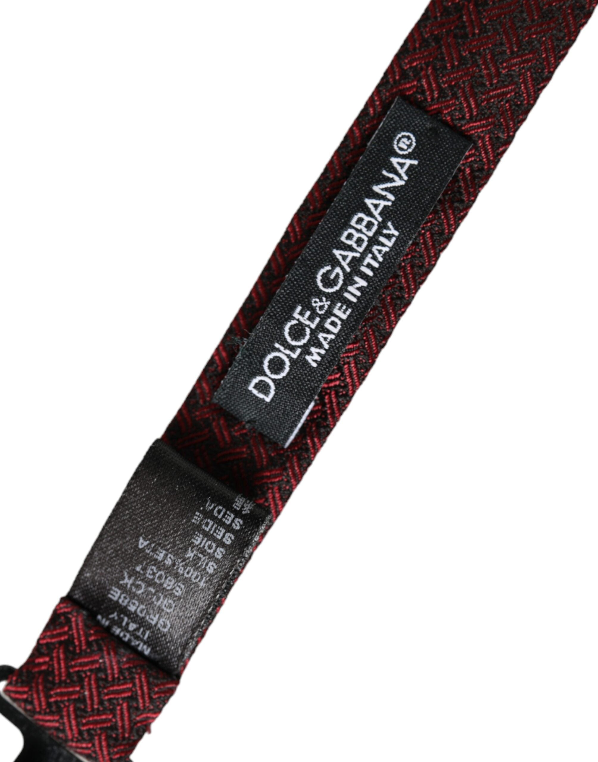 Dolce & Gabbana Dolce & Gabbana Red Silk Fantasy Adjustable Neck Men Bow Men's Tie