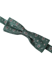 Dolce & Gabbana Dolce & Gabbana Mint Green Floral Adjustable Neck Men Bow Men's Tie