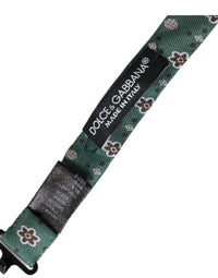 Dolce & Gabbana Dolce & Gabbana Mint Green Floral Adjustable Neck Men Bow Men's Tie