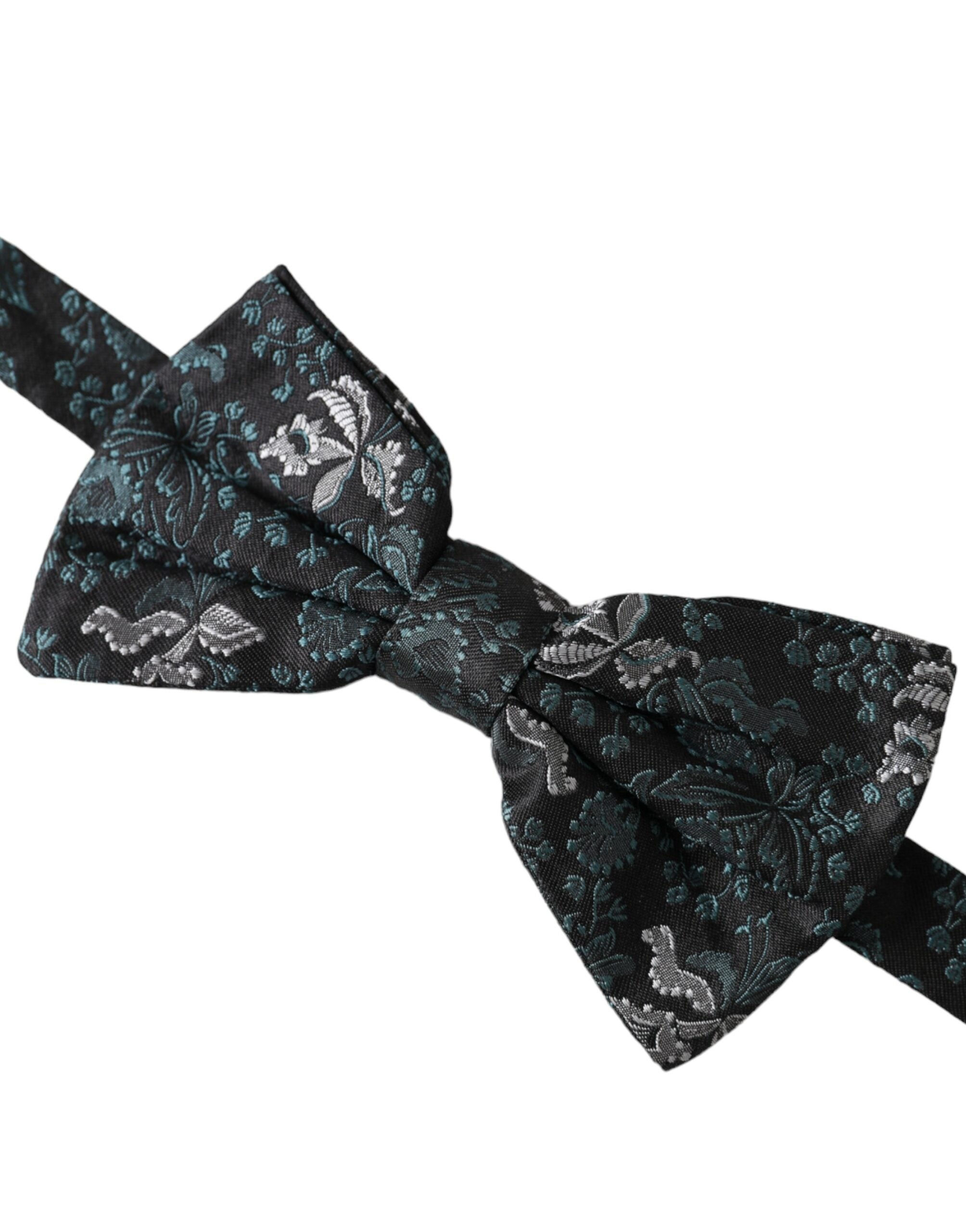 Dolce & Gabbana Dolce & Gabbana Multicolor Fantasy Floral Silk Adjustable Neck Men Bow Men's Tie