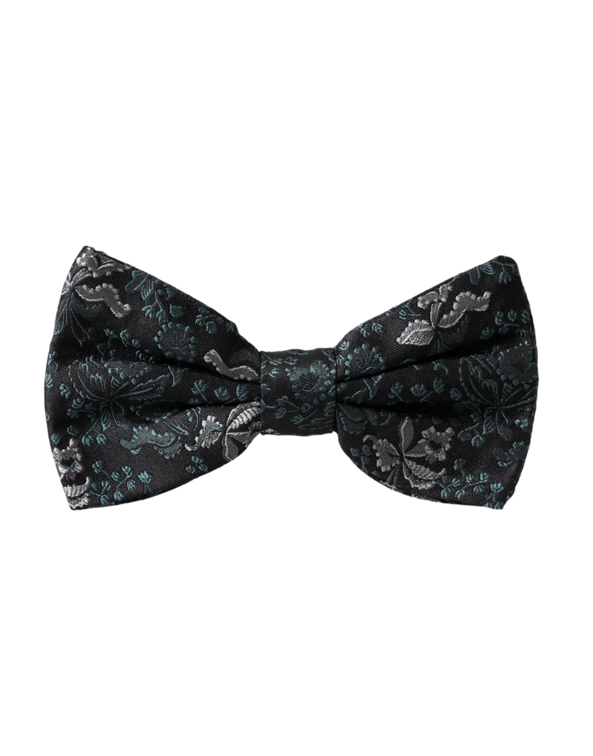Dolce & Gabbana Dolce & Gabbana Multicolor Fantasy Floral Silk Adjustable Neck Men Bow Men's Tie